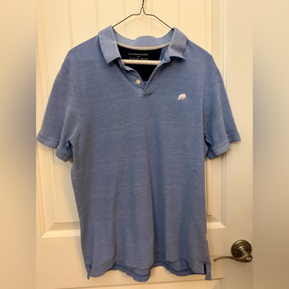 Men's Blue banana republic Polo Shirt large